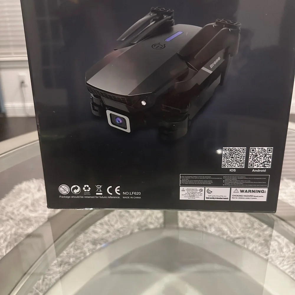 Sleek Black Drone with Advanced Obstacle Avoidance